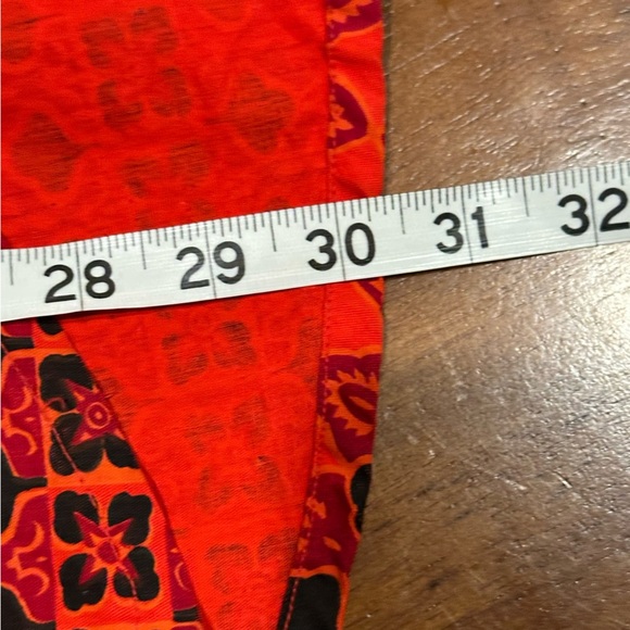 Vintage RAMA Thailand Size Large Thai Cotton Tie Back Half Sleeve Blouse Print - Picture 15 of 16